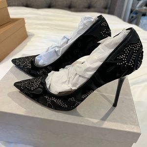 JIMMY CHOO - Flocked Leather w/ studs